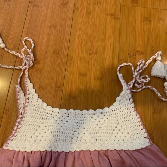 Pink and White Crochet Women's Top - Picture 7 of 11